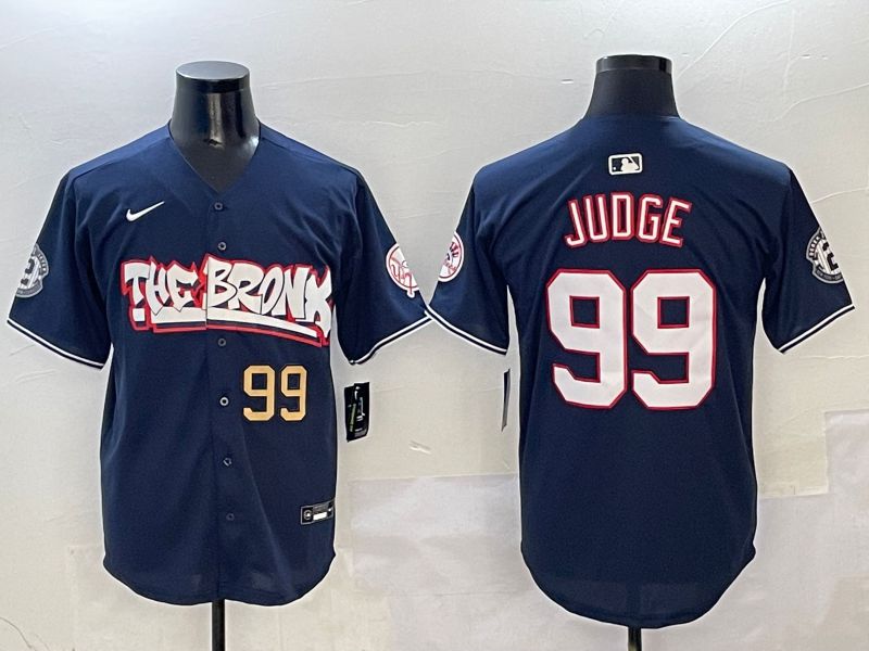 Men New York Yankees #99 Judge Drak Blue four generations Joint Name 2025 Nike MLB Jersey style 4114->new york yankees->MLB Jersey